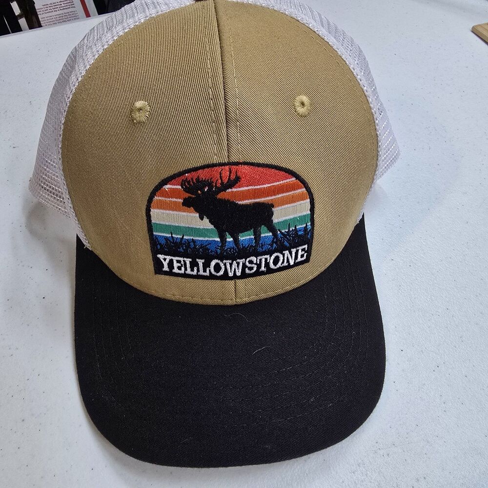 Arcadian Hat Cap Yellowstone Moose Mesh Snapback Adjustable *Staining